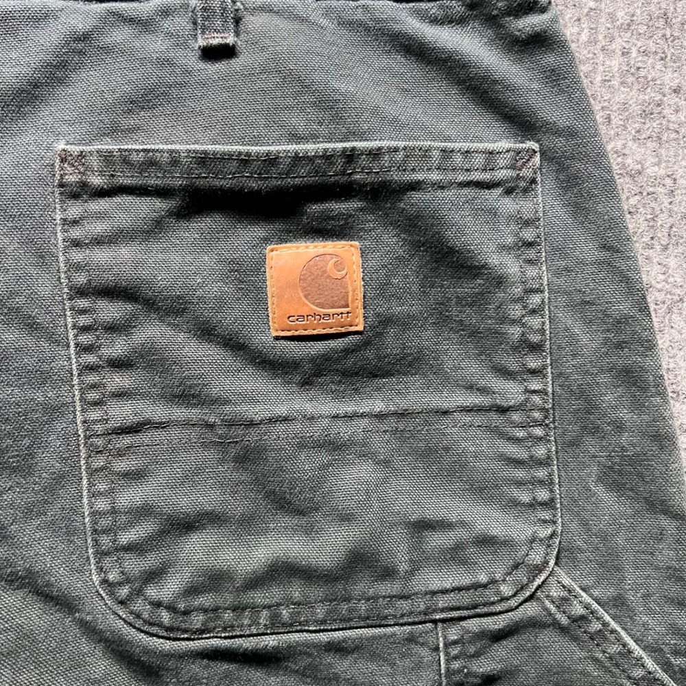 Carhartt‎ B111 BLK Pants Mens 38x34 Black Flannel Lined Distressed Work - Picture 12 of 12